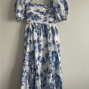Abercrombie & Fitch Blue and White Long Sleeve Dress